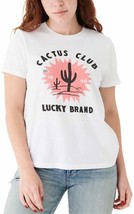 Lucky Brand Womens Printed T-Shirt color White Size XL - £15.37 GBP