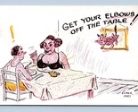 No Elbows On Table - Boobs OK - Signed Elmer Anderson Comic UNP Postcard... - $4.03