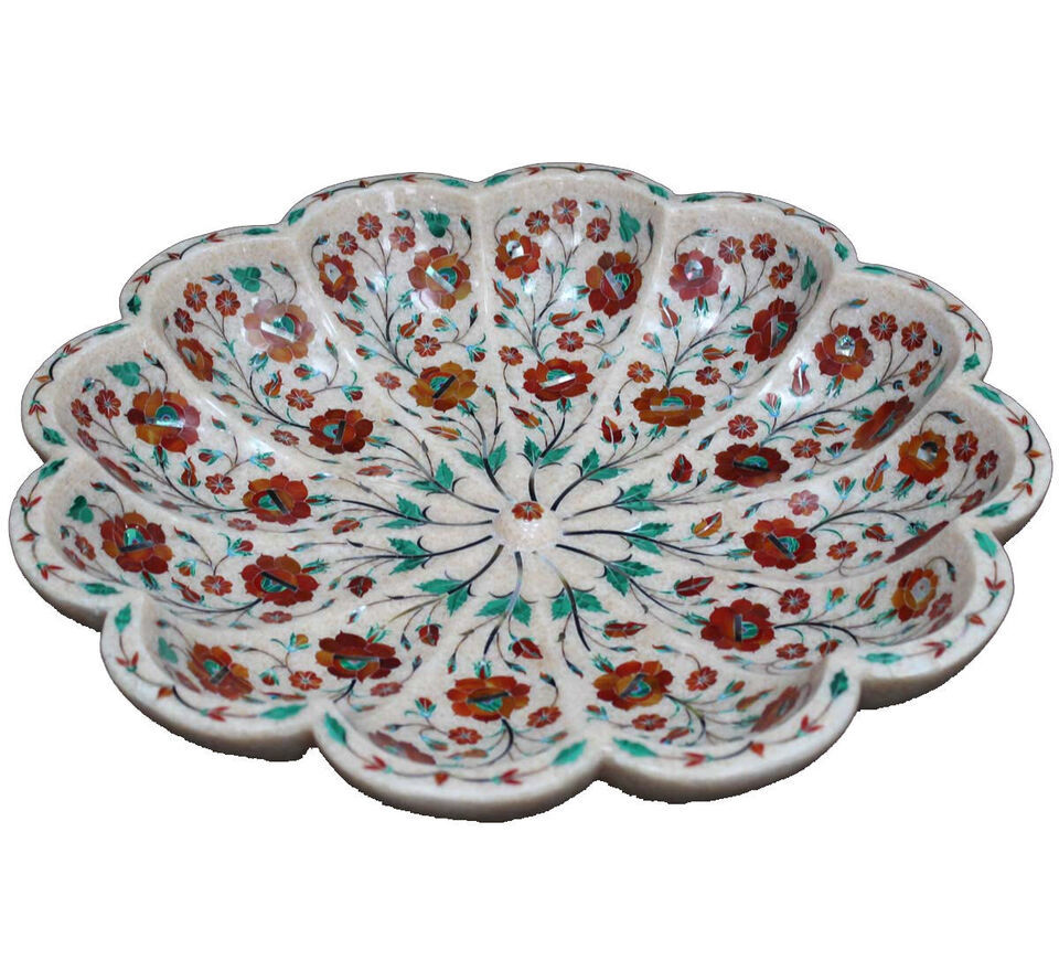 Primary image for 18" Decorative Marble Bowl Carnelian Mosaic-Inlay Stone Dura Home Decor...-
s...