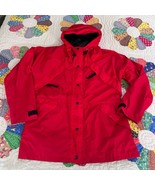 REI Women’s GORE-TEX  red hooded nylon rain hiking jacket Large USA - $736.23 MXN