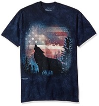 The Mountain Patriotic Howl Adult T-Shirt, Blue, XL - $27.71