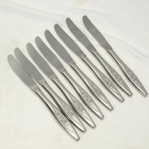 Oneida Craft Lasting Rose Dinner Knives 8 1/2&quot; Lot of 8 - £19.81 GBP