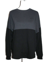 Victoria&#39;s Secret Pink Pullover Gray &amp; Black Sweatshirt Size XS Color Block - £14.37 GBP