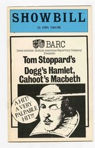 Showbill Tom Stoppard&#39;s Dogg&#39;s Hamlet, Coot&#39;s Macbeth 22 Steps Theatre 1979 - £12.46 GBP