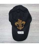 Harriton Hat Womens Adjustable Black Casual Fleur De Lis New Orleans Jewel - £17.82 GBP