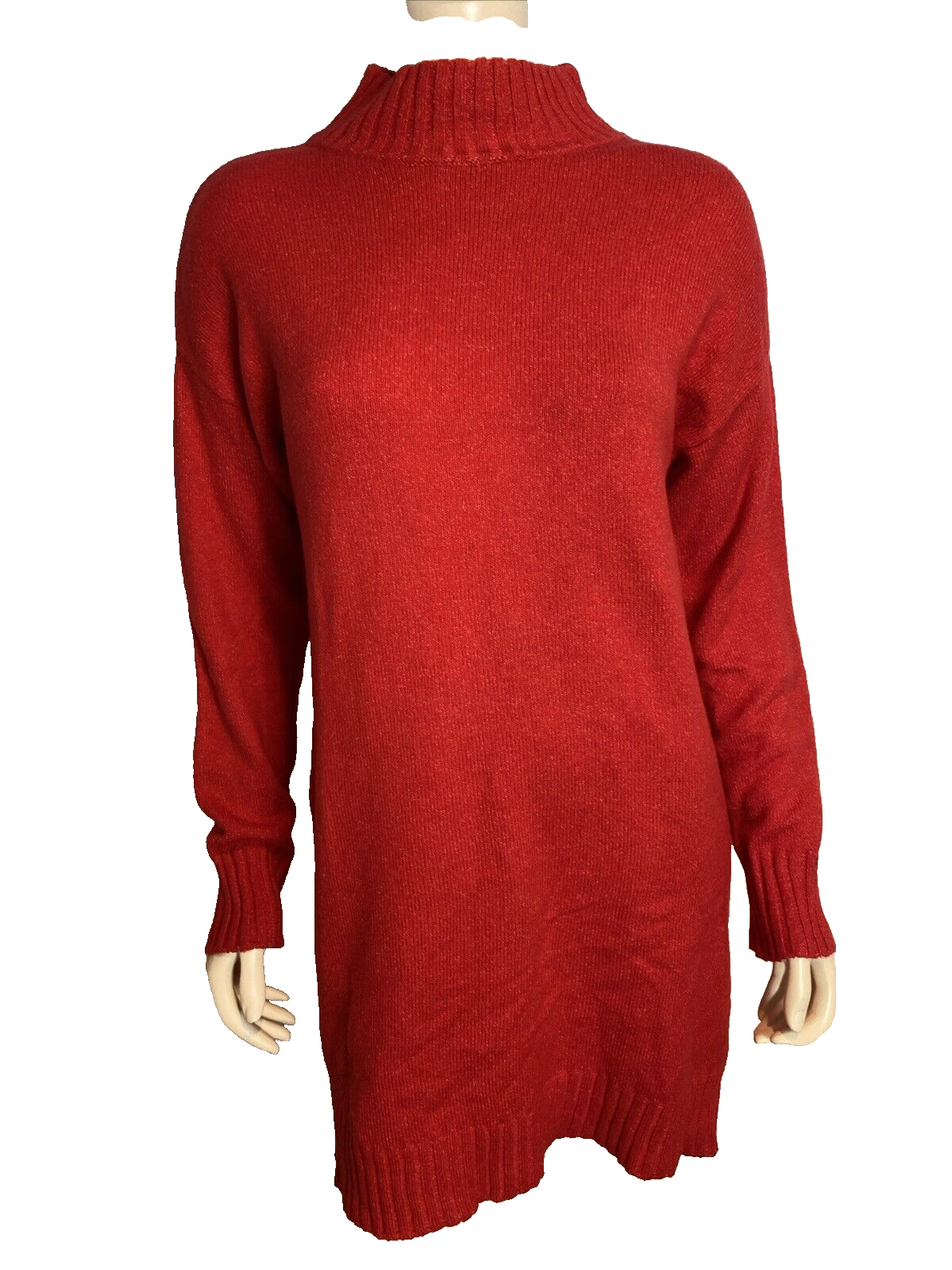 BP Women&#39;s Mock Neck Sweater Dress Red Small - $23.74