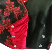 Show Season Custom Show Jacket Red Floral Leaves Pre-owned image 4