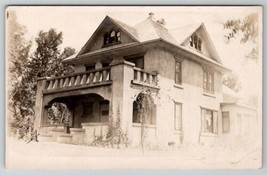 RPPC Lovely Stucco Home Sun Shining Beautiful on Architecture c1908 Postcard B24 - £7.15 GBP