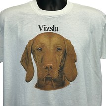 Hungarian Vizsla Dog Breed Vintage 90s T Shirt Large Canine Pointer Mens White - £39.98 GBP