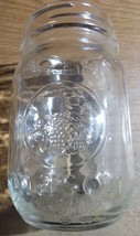 Golden Harvest Pint Glass Mason Jar Anchor Hocking Logo-Cornucopia - 5.25&quot; Tall - £3.99 GBP