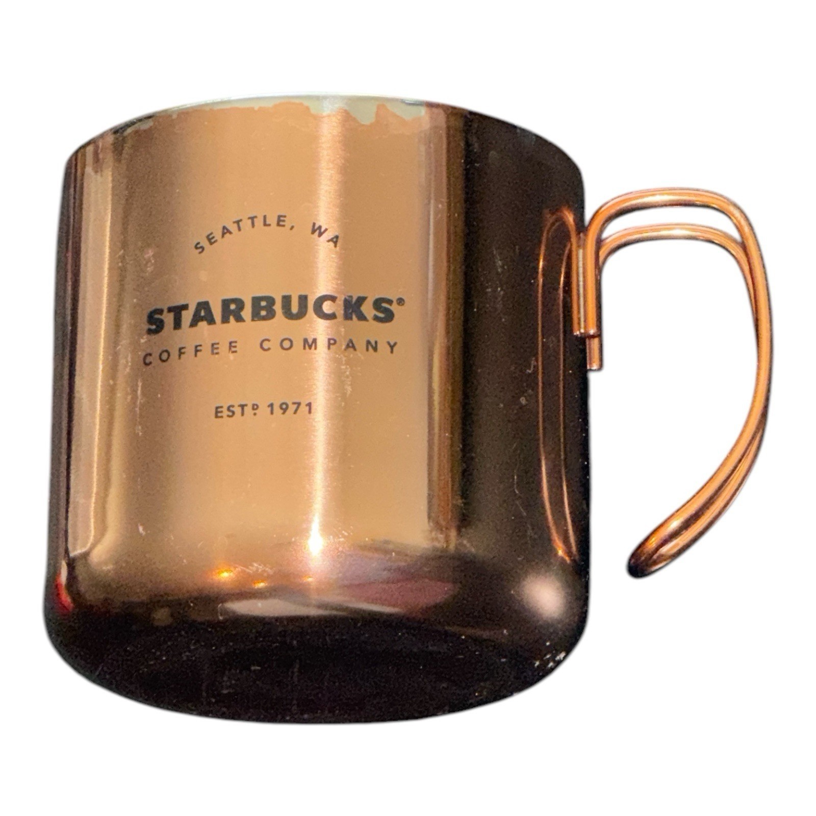Starbucks Coffee Mug Gatherings 12oz Metal Copper Look Stainless Camping... - $15.81