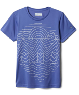 Columbia Omni Shade 50 UPF RATED Bellator Basin Tee African Violet Lines... - $10.53 CAD