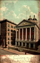 York Pennsylvania Court House, Antique 1907 Udb Postcard BK51 - £5.43 GBP