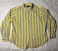 Vintage Polo Ralp Lauren Shirt Men’s 2XL Classic Fit Long Sleeve Vertica... - $25.00