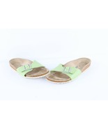 Vintage Birkenstock Womens Size 8 Distressed Leather Buckle Sandals Lime... - $69.25