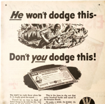 1944 5th War Loan Invasion Bonds Advertisement WW2 Era Military Funding ... - €25,73 EUR