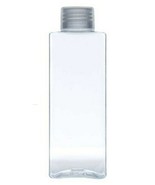 9 oz CLEAR PLASTIC SQUARE BOTTLE w/Clear Screw Top cap 5 1/4&quot; Tall 260mL... - $351.67 MXN