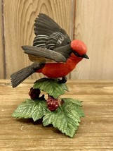 VINTAGE LENOX Vermilion Fly Catcher GARDEN BIRD COLLECTION FIGURINE MINT... - £14.93 GBP