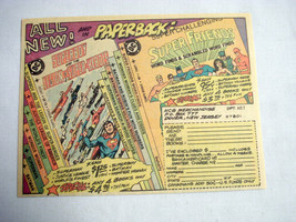 1977 Ad DC Superheroes Paperbacks N.C.G. Super Friends, Legion of Super-... - £6.28 GBP