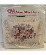 Vintage 1978 Columbia-Minerva Crewel Pillow Kit 16x12 #7910 Brown Line F... - £19.53 GBP