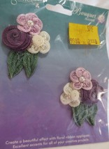 Vtg Elegance Bouquet Accents Floral Ribbon Applique Julie - Wisteria - $5.00