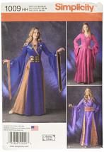 Simplicity Women&#39;s Renaissance Faire and Cosplay Costume Dress Gown Sewi... - £19.57 GBP
