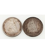 Plein De 2 1875 Assis Liberty Dimes 10C ( P / Cc ) En Au / VG État - €103,95 EUR