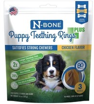 N-Bone Puppy Teething Rings Plus Chicken Flavor - 3 count - £8.89 GBP