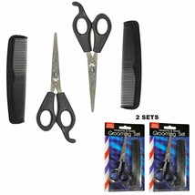 4 Pc Hair Cutting Scissors Set Barber Shears Professional Salon Scissors Comb - £10.19 GBP
