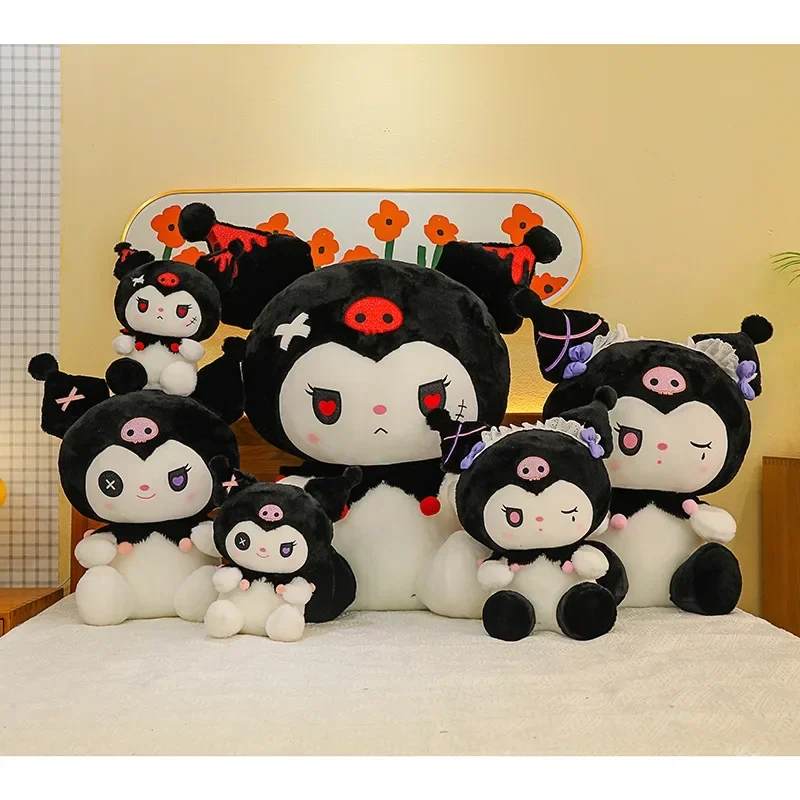 25/50/60cm Sanrio Kuromi Plush  Kawaii Dark Angel Demon Doll Throw Pillow Doll C - £22.79 GBP