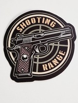 Shooting Range with Gun Sticker Decal Multicolor Adult Theme Embellishment Cool - £1.82 GBP