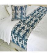 The HomeCentric Cotton Blue Decorative Bed Runner and Pillow Cover - Blu... - €62,29 EUR+