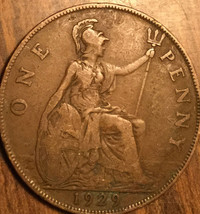 1929 Uk Gb Great Britain One Penny Coin - £1.63 GBP