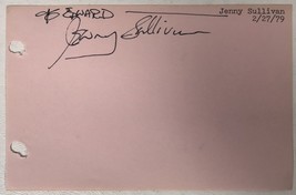 Jenny Sullivan Signed Autographed Vintage 4x6 Signature Page #2 - £7.82 GBP