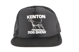 Vintage 80s Kenton Dog Show Ohio Water Dog Racing Spell Out Roped Trucker Hat - £15.78 GBP