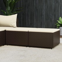 vidaXL Patio Footrest Set of 2 Brown and Cream White - $236.60