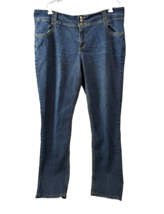 Revolt Jeans Womens Size 20 Denim Straight Leg Dark Wash Mid-Rise Cotton Blend - £14.93 GBP