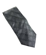 Mens Silk Necktie Laurant Benon Paris 58&quot; Diagonal Pattern 58&quot; Silver - £7.94 GBP