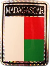 K&#39;s Novelties Madagascar Country Flag Reflective Decal Bumper Sticker - $3.45