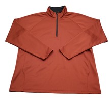 Columbia Sportswear Sweatshirt Mens XL Orange Long Sleeve Chest Zip Mock... - $29.68