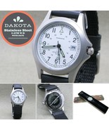 DAKOTA Rare Stainless Steel Old Edition 3-ATM WR Quartz Mens Watch with ... - $29.99