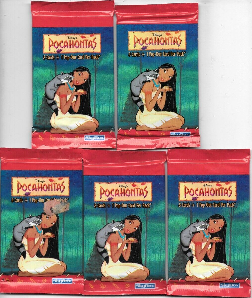 Walt Disney Pocahontas Movie 5 Trading Card Packs NEW SEALED 1995 Skybox - £2.19 GBP