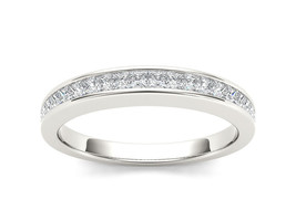 Authenticity Guarantee 
14K White Gold 5/8ct TDW. Princess Diamond Women... - £673.92 GBP