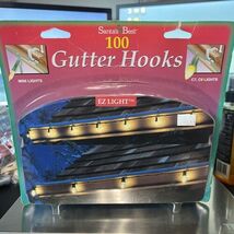 New Sealed 100 Gutter Hooks For Mini C7 &amp; C9 Lights  - Santa’s Best - $7.91