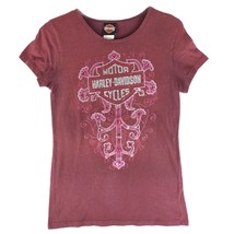 2009 HARLEY-DAVIDSON Women&#39;s M Rhinestone Cap Sleeve T-Shirt Cajun Lafay... - $368.35 MXN