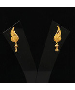 22k Hallmark Gold 3.2cm Wire Hook Earrings Mother Gift Traditional Jewelry - £630.69 GBP