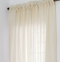 Cream Long Cotton Curtain Cotton Window Drape Stonewashed Cotton Custom Size  - £29.30 GBP+