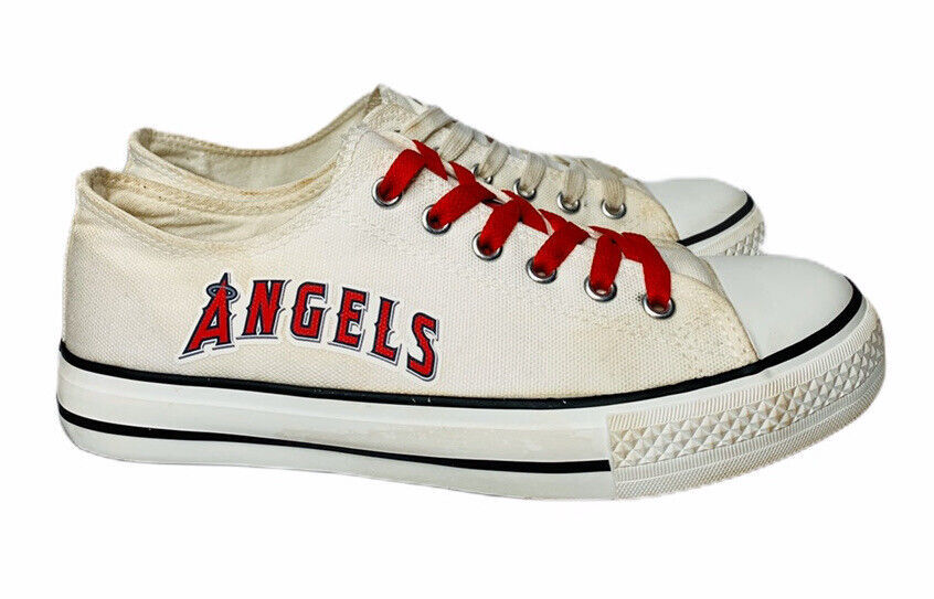 Los Angeles Angels Unisex Canvas Baseball Shoes MLB Sneakers Sz 39 M 6.5... - £28.86 GBP