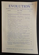 International Journal of Organic Evolution July 1990 Vol 44 No 4 Pg 757-1128 - £23.38 GBP