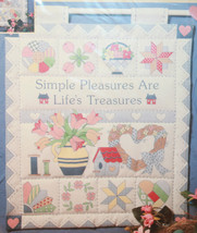Quilties Mini Quilts Simple Pleasures are Life&#39;s Treasures Dimensions 13x15  - £18.50 GBP